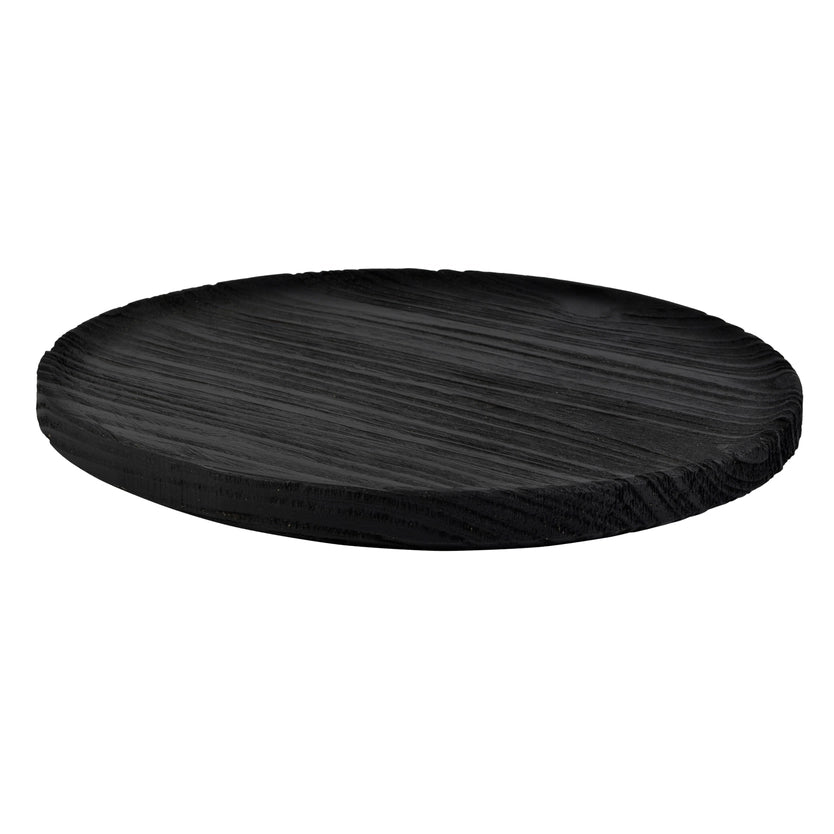 Emory Wooden Round Tray | Black